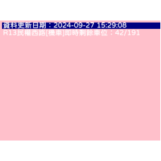 台北捷運紅線-R13民權西路站機車即時剩餘車位